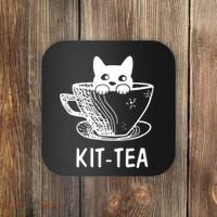 Kit Tea Funny Cat Lover Coaster thumb 0