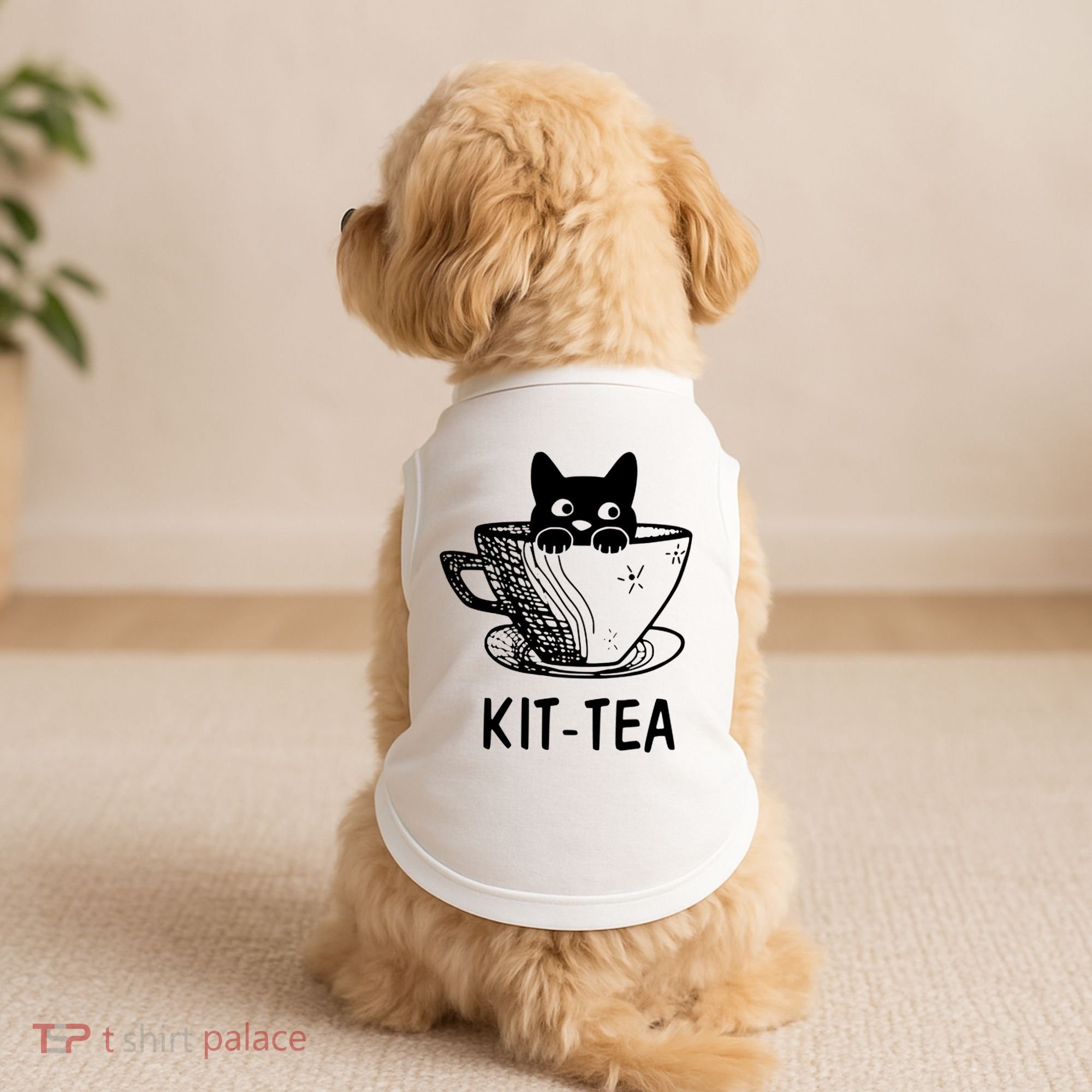 Kit Tea Funny Cat Lover Doggie Tank