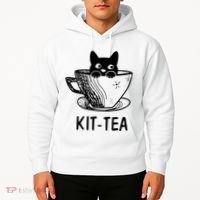 Kit Tea Funny Cat Lover Hoodie thumb 2
