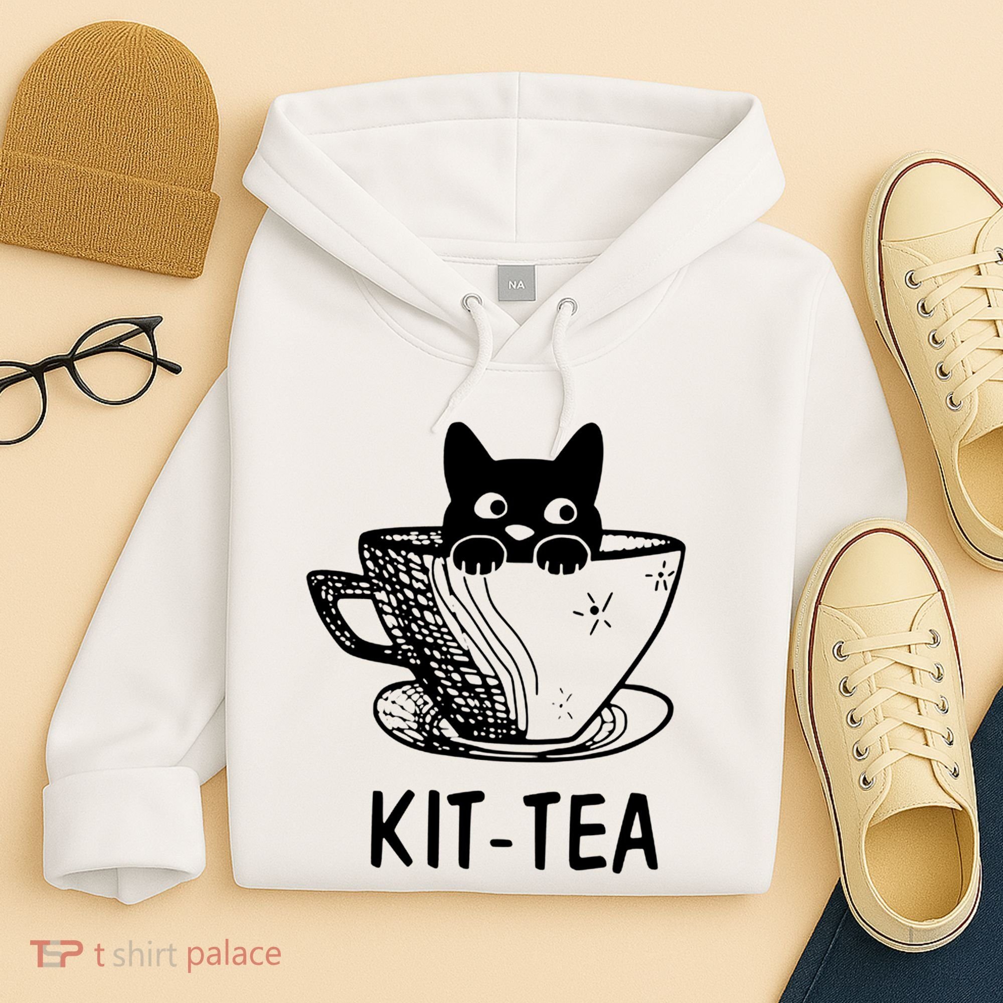 Kit Tea Funny Cat Lover Hoodie