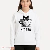 Kit Tea Funny Cat Lover Hoodie thumb 5