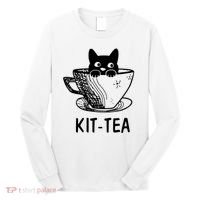 Kit Tea Funny Cat Lover Long Sleeve Shirt thumb 0