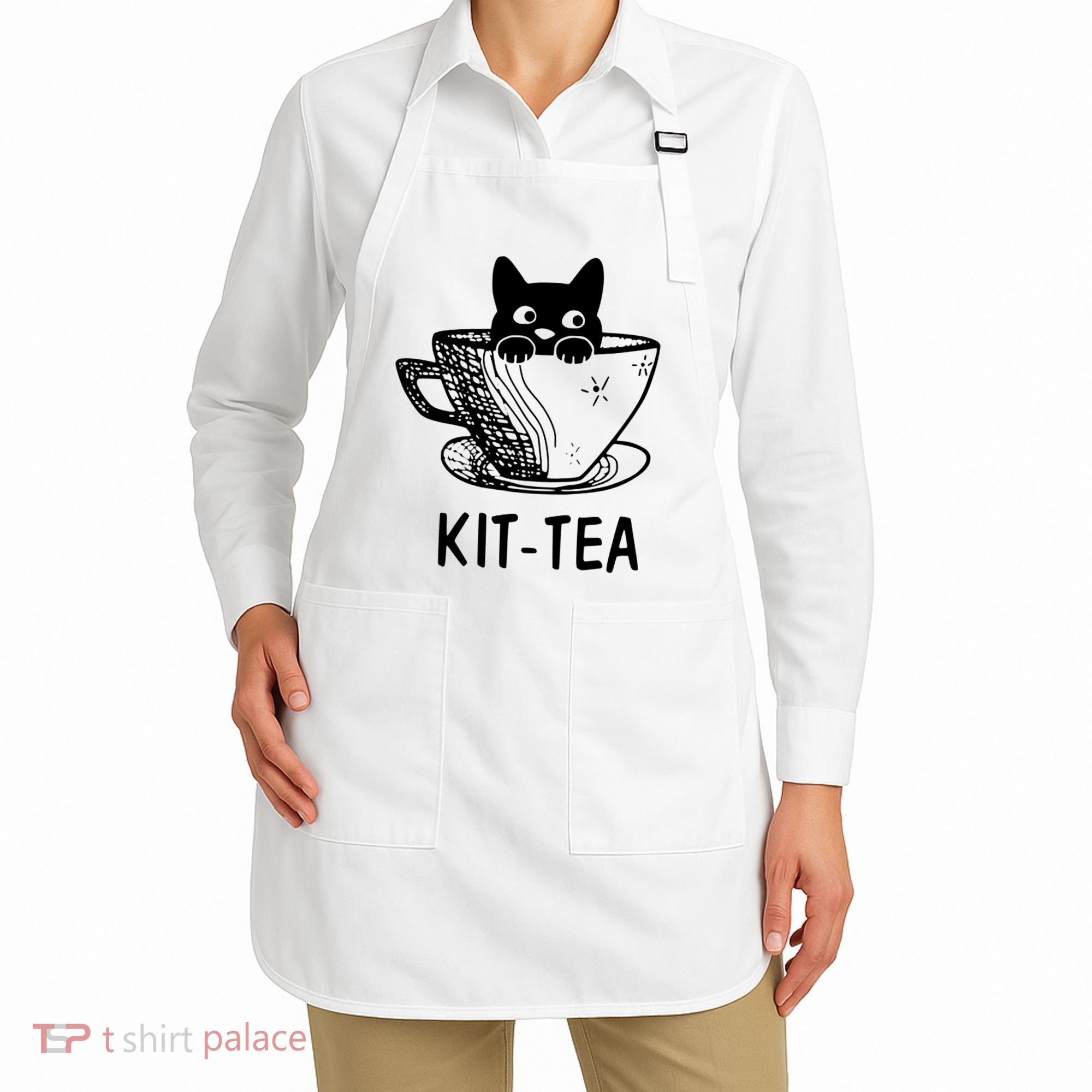 Kit Tea Funny Cat Lover Apron