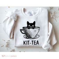 Kit Tea Funny Cat Lover Sweatshirt thumb 2