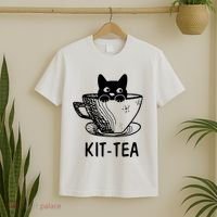 Kit Tea Funny Cat Lover T-Shirt thumb 2