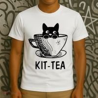 Kit Tea Funny Cat Lover T-Shirt thumb 3