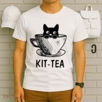 Kit Tea Funny Cat Lover T-Shirt thumb 6