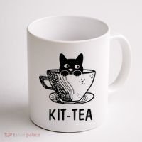 Kit Tea Funny Cat Lover Coffee Mug thumb 1