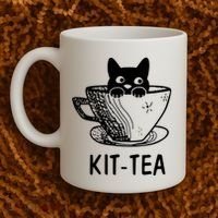 Kit Tea Funny Cat Lover Coffee Mug thumb 2