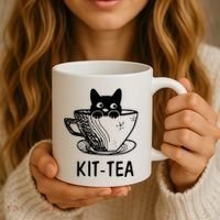 Kit Tea Funny Cat Lover Coffee Mug thumb 3
