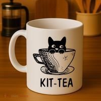 Kit Tea Funny Cat Lover Coffee Mug thumb 4