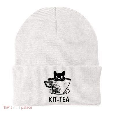 Kit Tea Funny Cat Lover Beanie