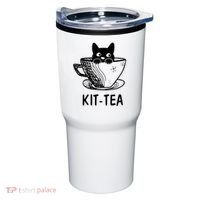 Kit Tea Funny Cat Lover Tumbler thumb 0