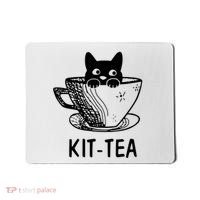 Kit Tea Funny Cat Lover Mousepad thumb 0