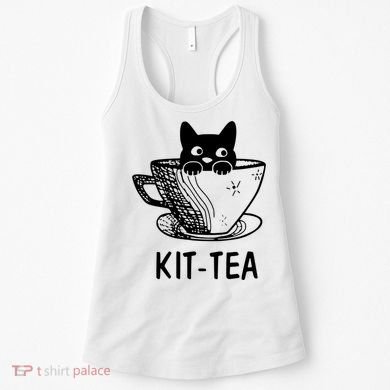 Kit Tea Funny Cat Lover Women's Tank Top