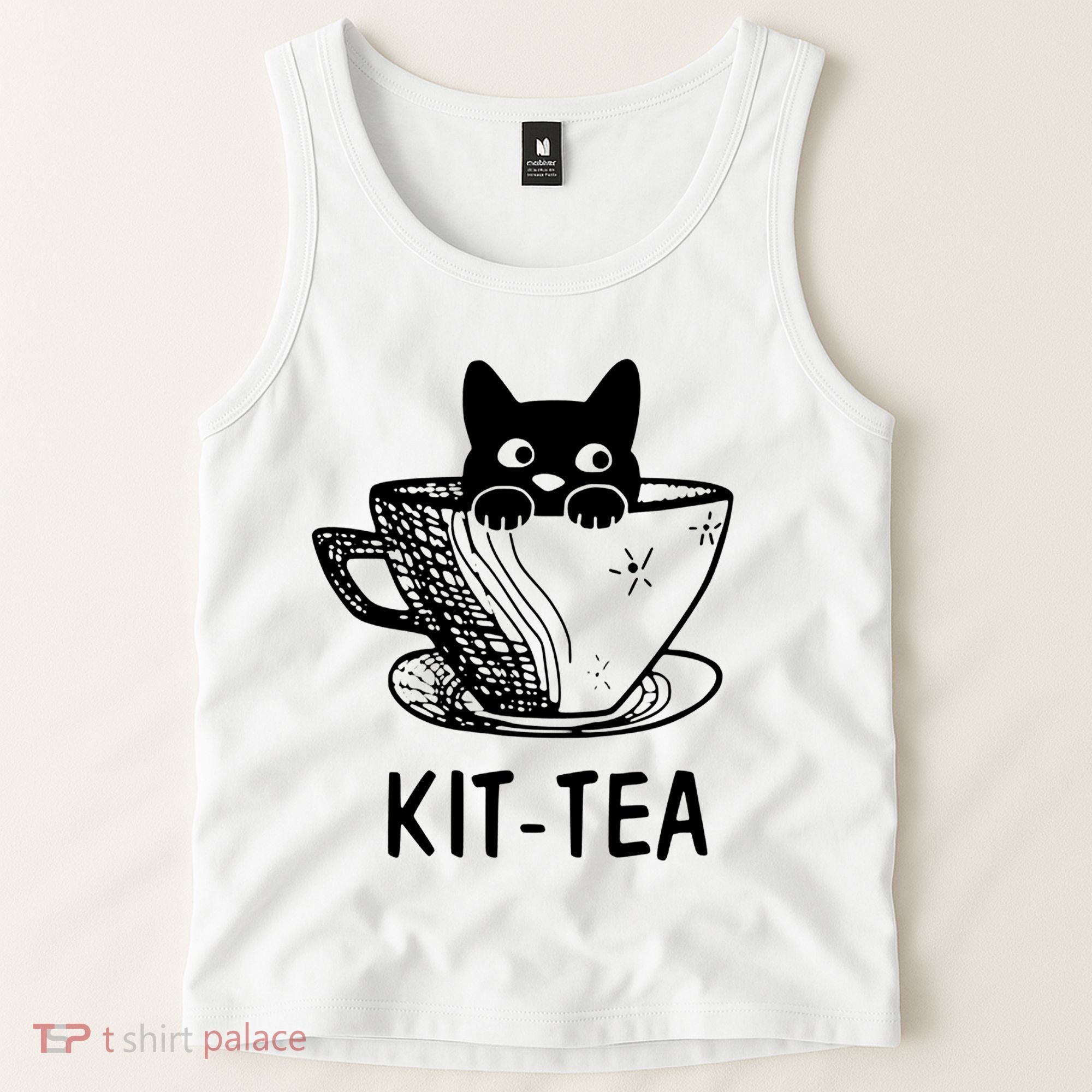 Kit Tea Funny Cat Lover Tank Top
