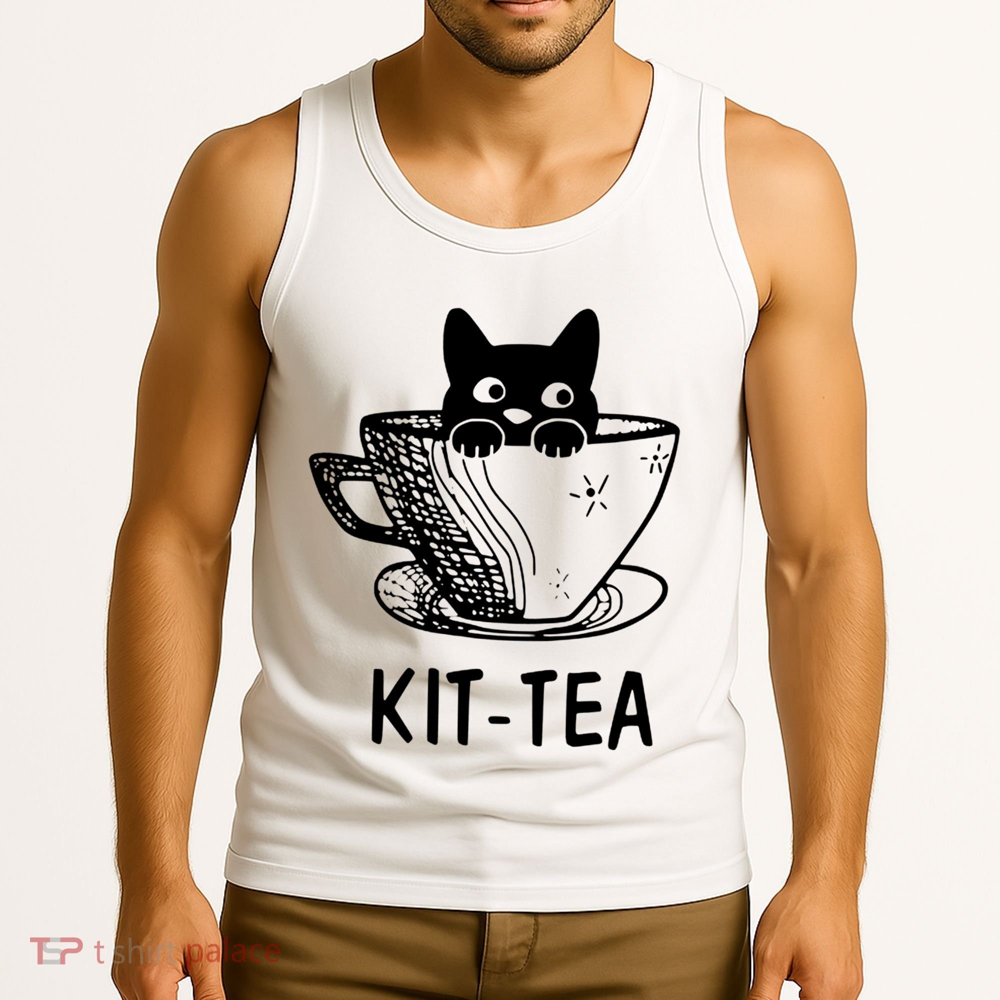Kit Tea Funny Cat Lover Tank Top