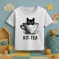 Kit Tea Funny Cat Lover Toddler T-Shirt thumb 3