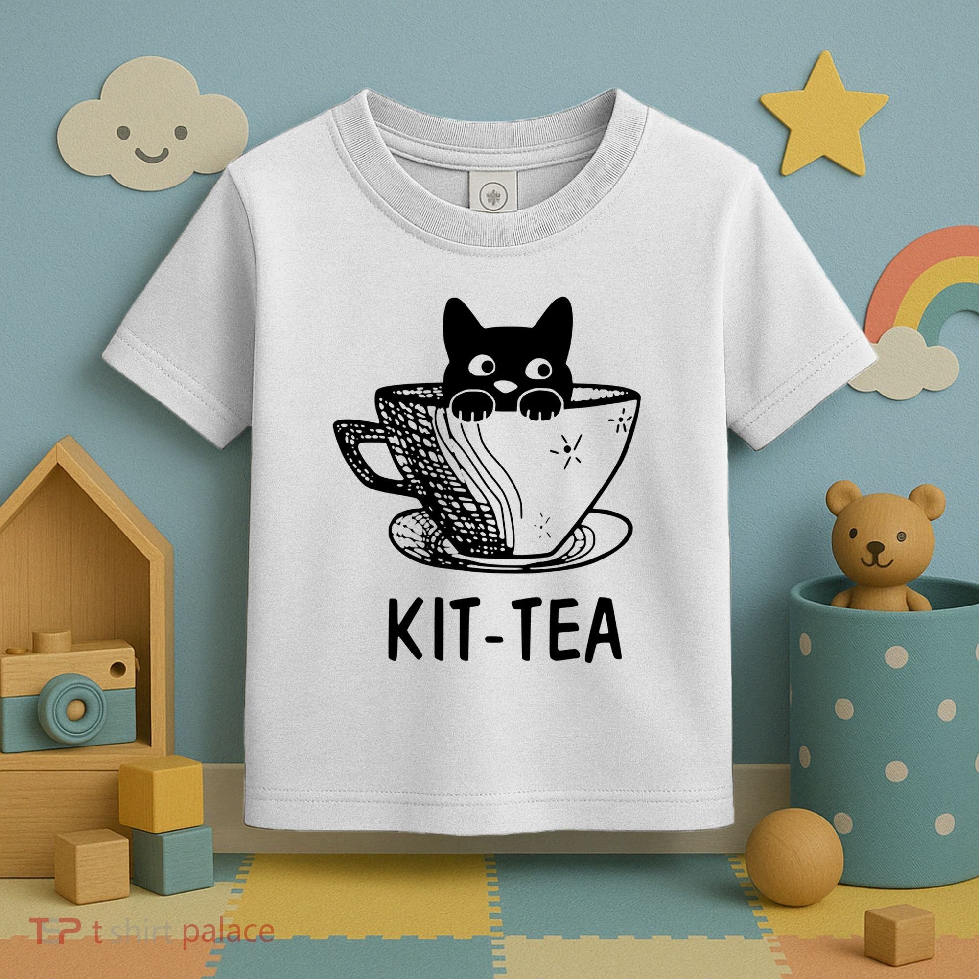 Kit Tea Funny Cat Lover Toddler T-Shirt
