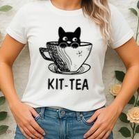 Kit Tea Funny Cat Lover Women's T-Shirt thumb 2