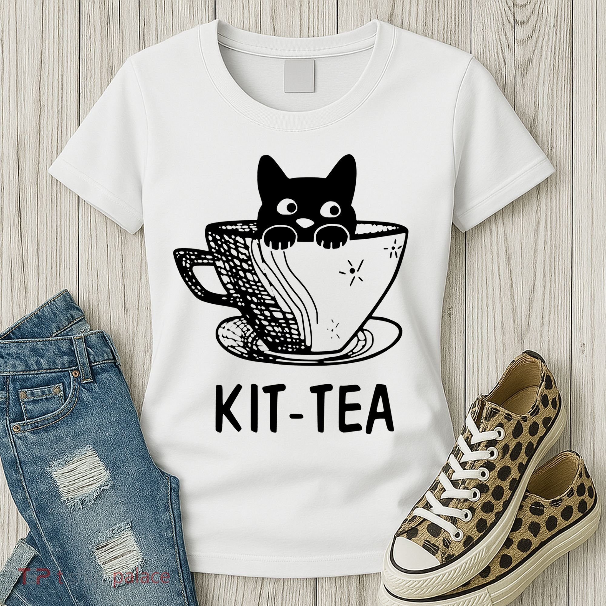 Kit Tea Funny Cat Lover Women's T-Shirt