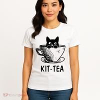Kit Tea Funny Cat Lover Women's T-Shirt thumb 4