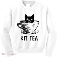 Kit Tea Funny Cat Lover Kids Sweatshirt thumb 0