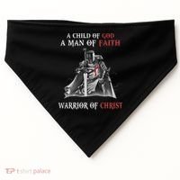 Knight Templar Faith A Warrior Of Christ USA-Made Doggie Bandana thumb 0