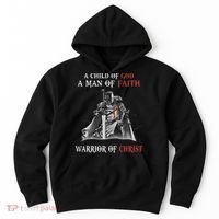 Knight Templar Faith A Warrior Of Christ Hoodie thumb 0