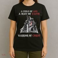 Knight Templar Faith A Warrior Of Christ T-Shirt thumb 4