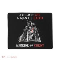 Knight Templar Faith A Warrior Of Christ Mousepad thumb 0