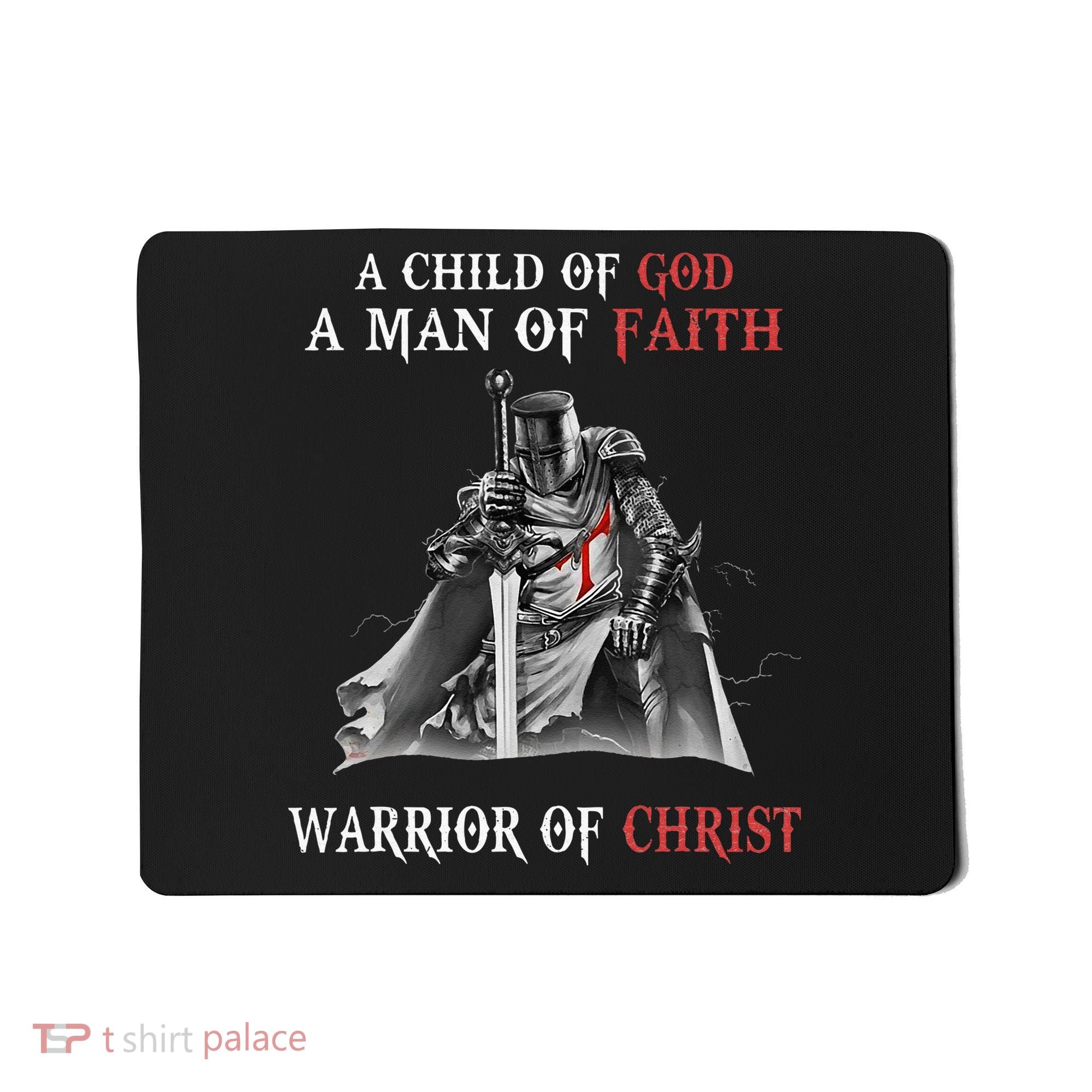Knight Templar Faith A Warrior Of Christ Mousepad