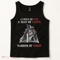 Knight Templar Faith A Warrior Of Christ Tank Top thumb 2