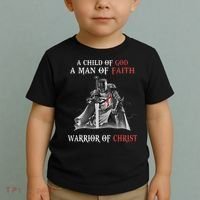 Knight Templar Faith A Warrior Of Christ Toddler T-Shirt thumb 2