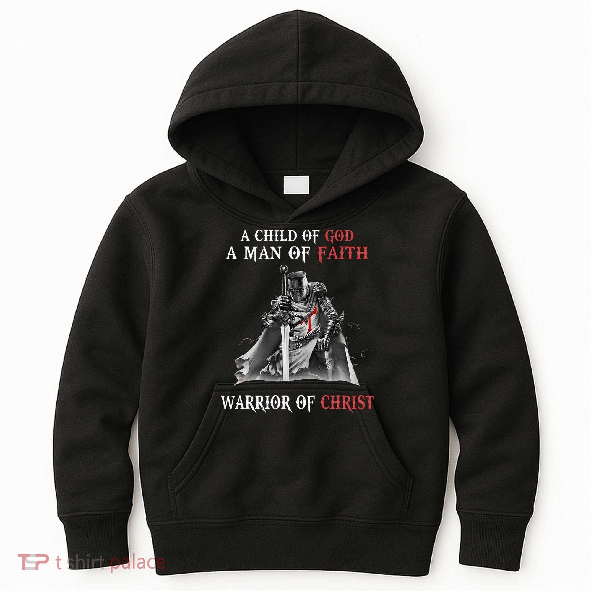 Knight Templar Faith A Warrior Of Christ Kids Hoodie