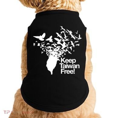 Keep Taiwan Free With Peace Birds Flying Out Gift Doggie Tank