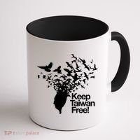 Keep Taiwan Free With Peace Birds Flying Out Gift Coffee Mug thumb 1