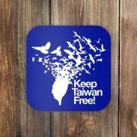 Keep Taiwan Free With Peace Birds Flying Out Gift Coaster thumb 0