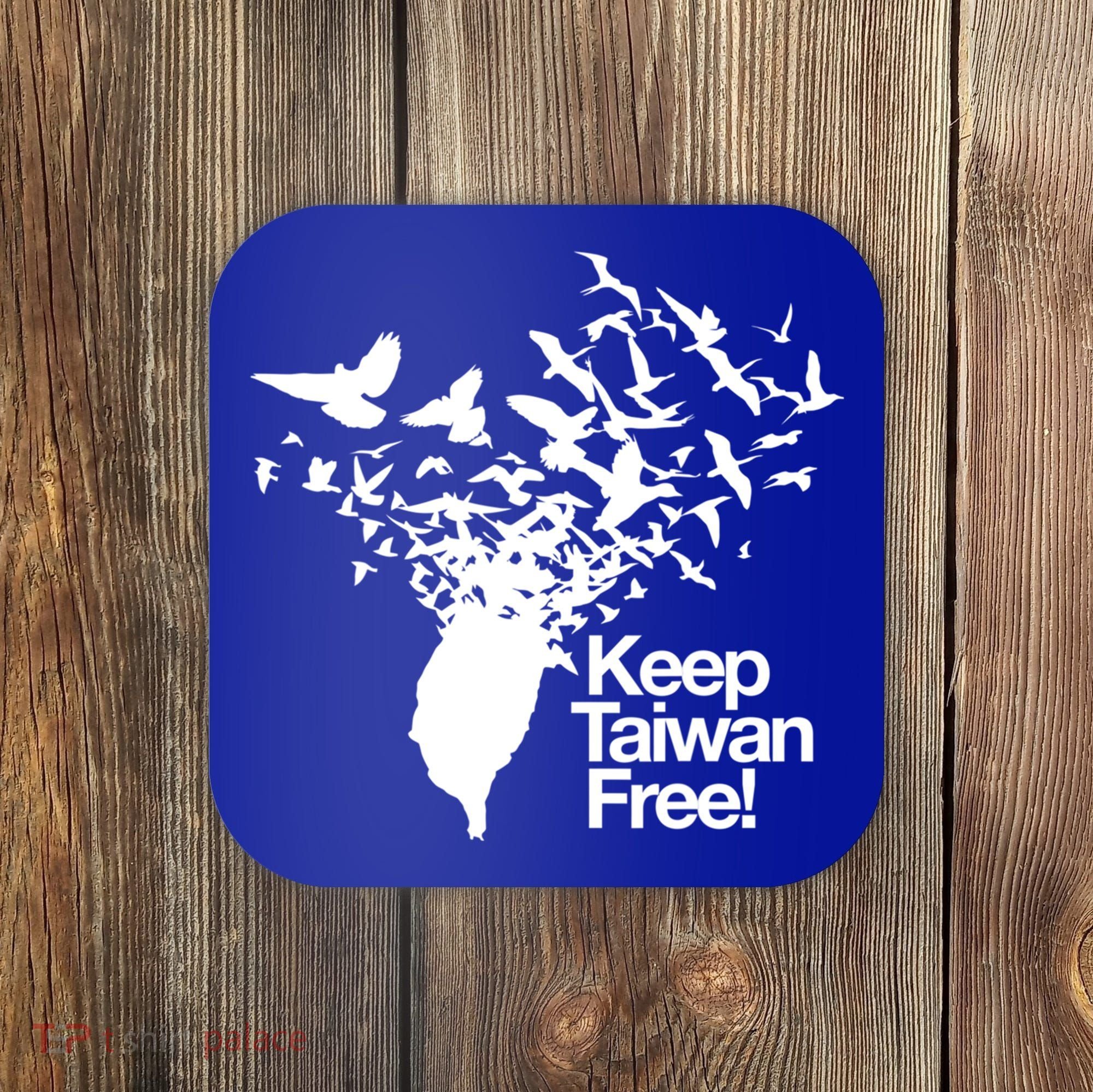 Keep Taiwan Free With Peace Birds Flying Out Gift Coaster