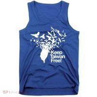 Keep Taiwan Free With Peace Birds Flying Out Gift Tank Top thumb 0