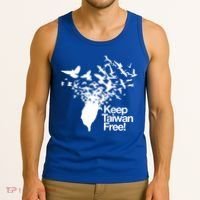 Keep Taiwan Free With Peace Birds Flying Out Gift Tank Top thumb 3