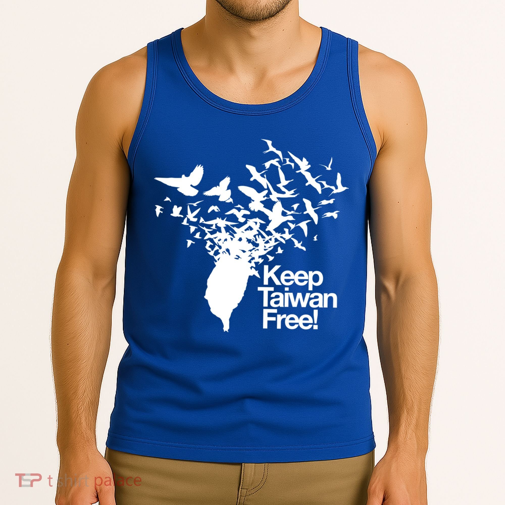 Keep Taiwan Free With Peace Birds Flying Out Gift Tank Top