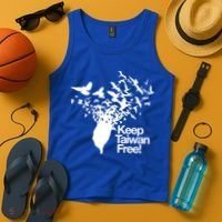 Keep Taiwan Free With Peace Birds Flying Out Gift Tank Top thumb 4
