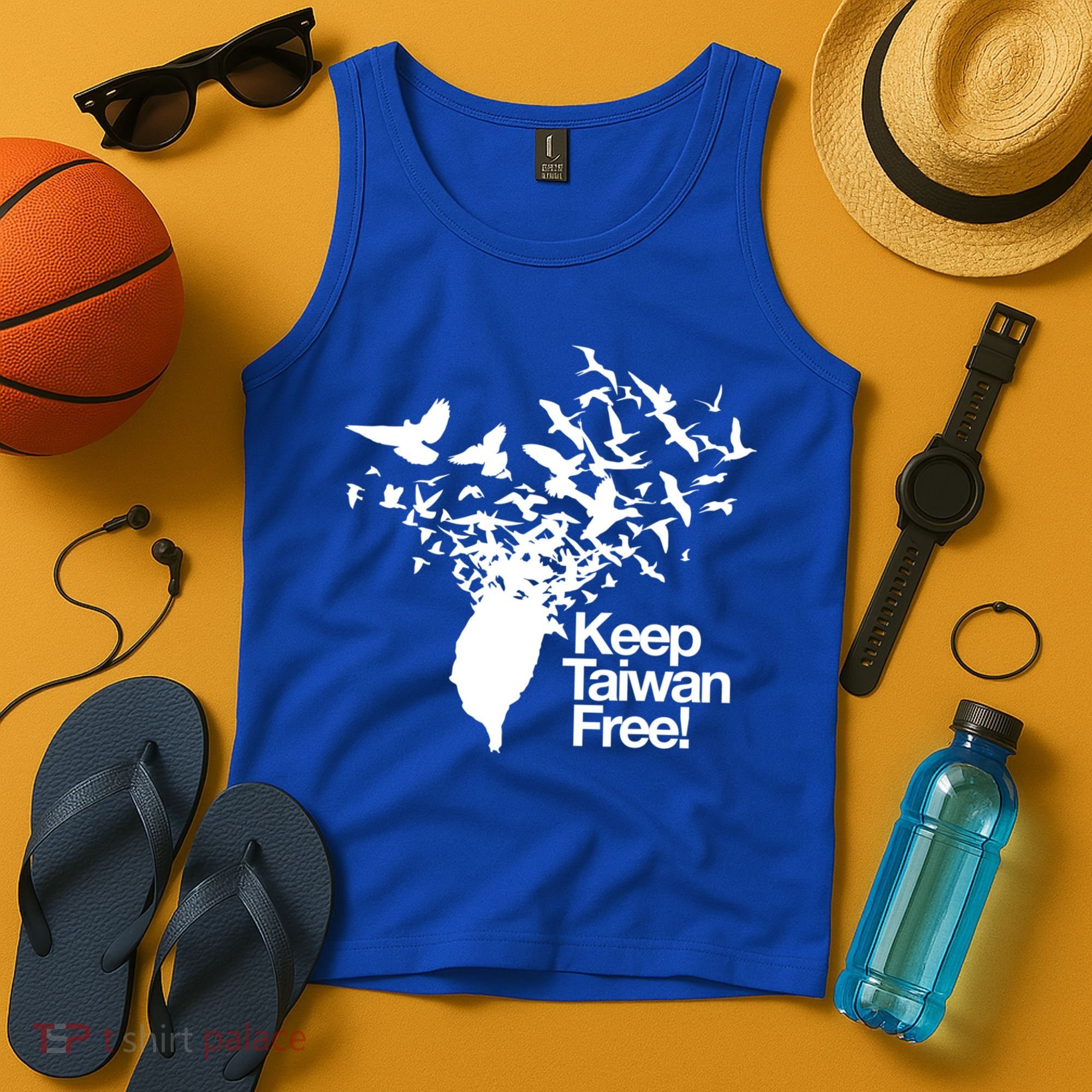 Keep Taiwan Free With Peace Birds Flying Out Gift Tank Top