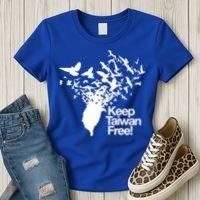 Keep Taiwan Free With Peace Birds Flying Out Gift Women's T-Shirt thumb 3