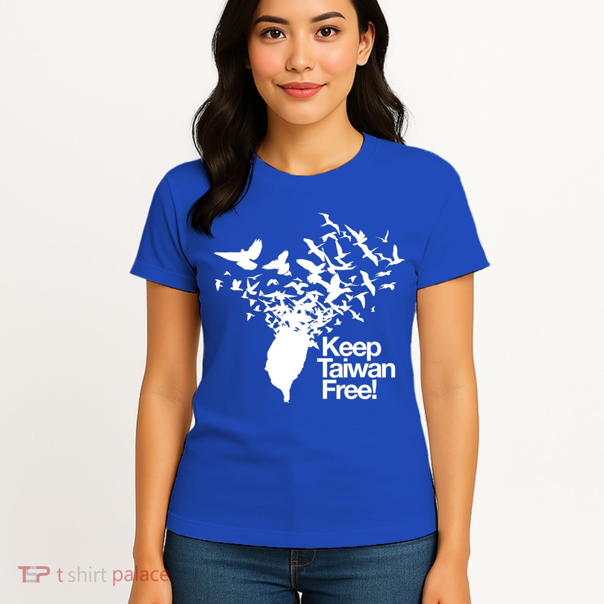 Keep Taiwan Free With Peace Birds Flying Out Gift Women's T-Shirt
