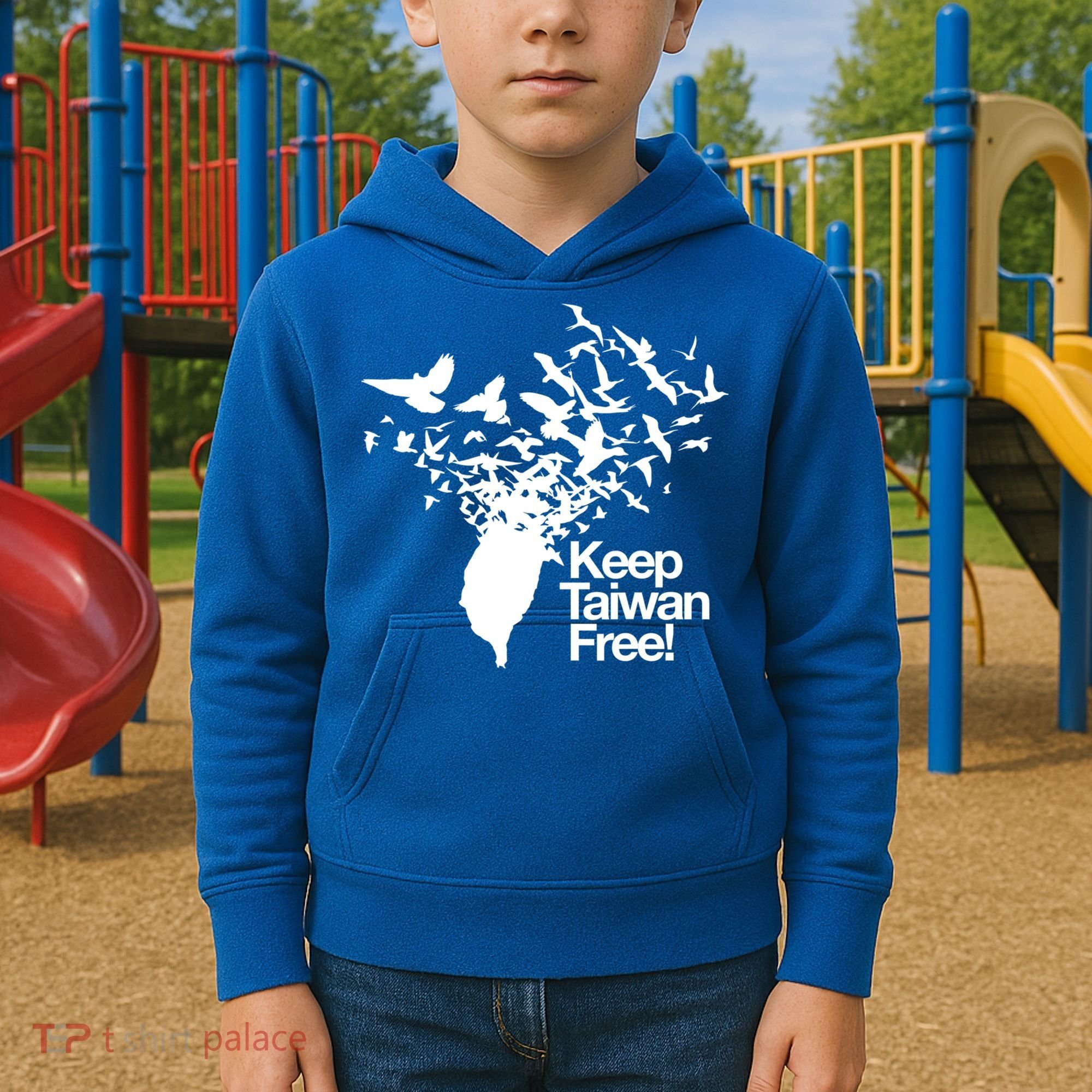Keep Taiwan Free With Peace Birds Flying Out Gift Kids Hoodie