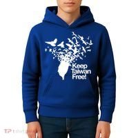 Keep Taiwan Free With Peace Birds Flying Out Gift Kids Hoodie thumb 4