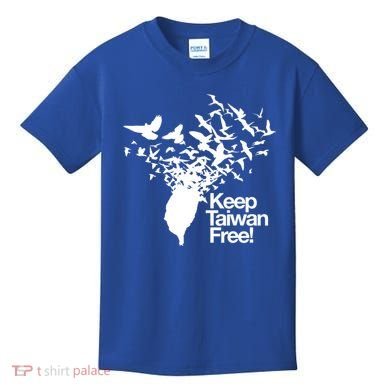 Keep Taiwan Free With Peace Birds Flying Out Gift Kids T-Shirt