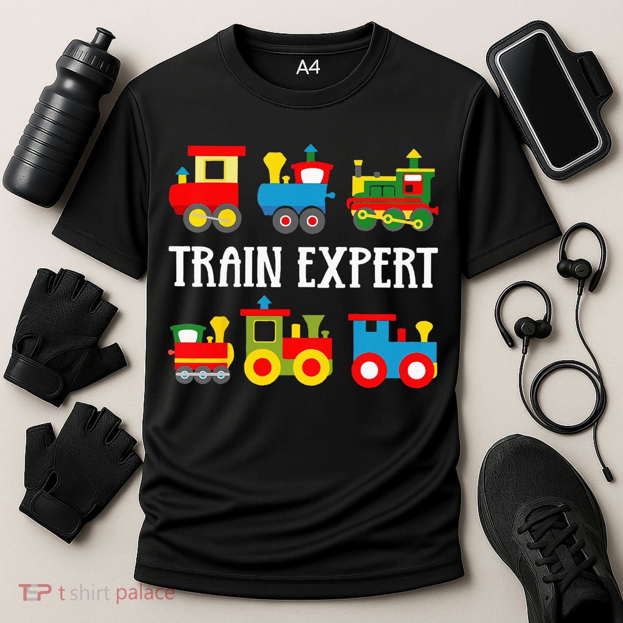 Kids Trains Funny Train Expert Kids Cooling Performance Crew T-Shirt